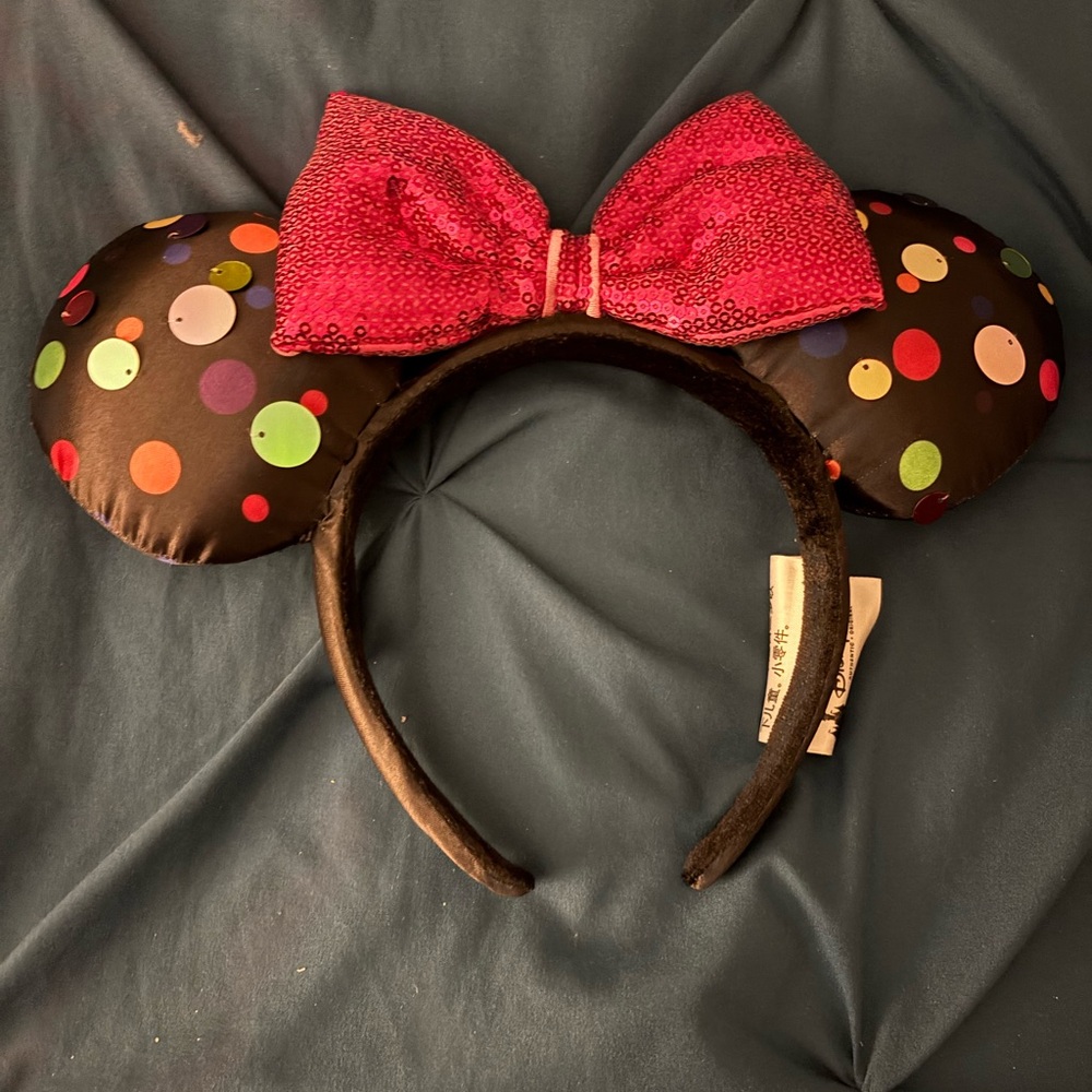 Disney Black and Pink Minnie Mouse Ears Headband